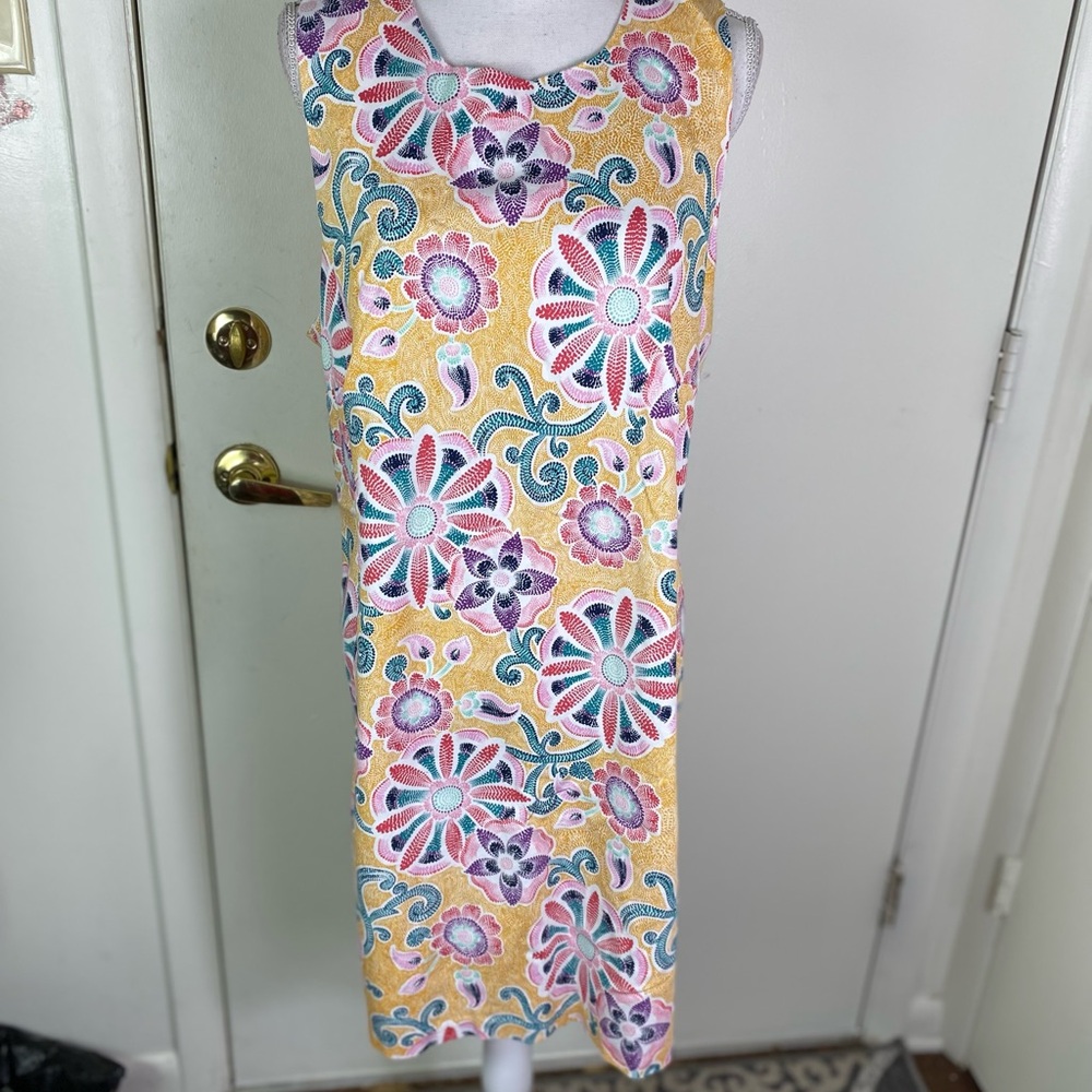 Harper 241 women plus 18W sleeveless floral shift dress zipper multicolor NWOT